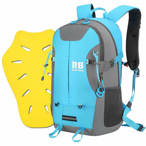 teal backpack for motorcycle with spine protector rider bag